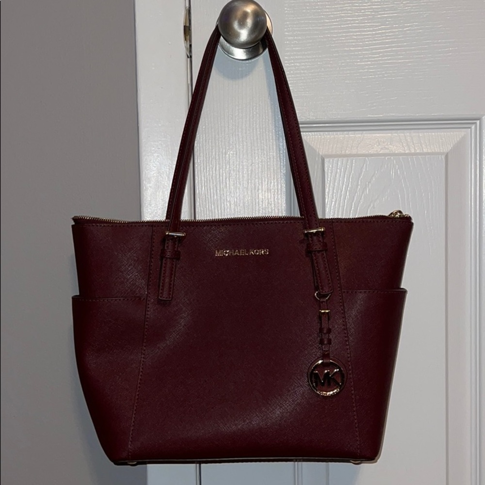 Burgundy/Maroon Michael Kors Shoulder Bag